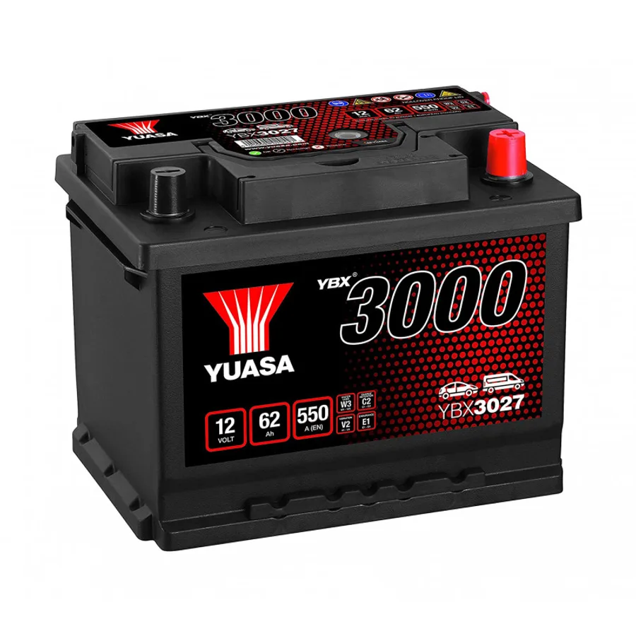 Yuasa 12V 62Ah SMF Battery YBX3027 (0)