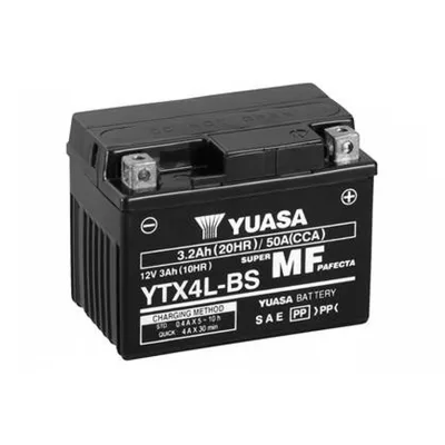 МОТО Yuasa 12V 3Ah  MF VRLA Battery AGM YTX4L-BS(сухозаряжений)