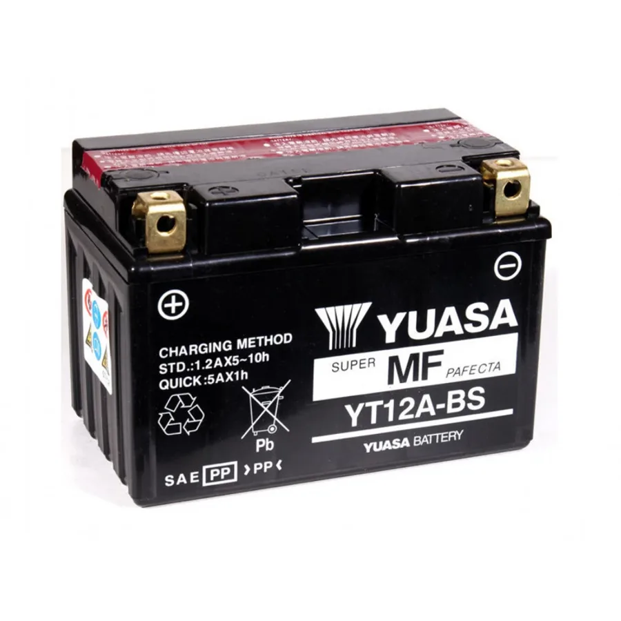 МОТО Yuasa 12V 10Ah  MF VRLA Battery YT12A-BS(сухозаряжений)