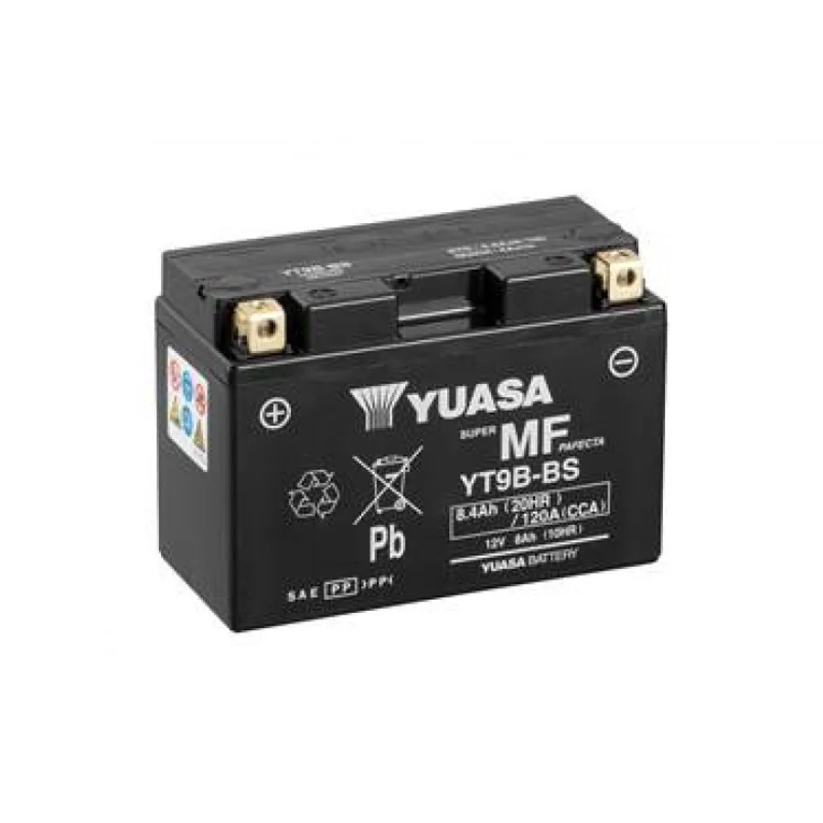 МОТО Yuasa 12V 8Ah MF VRLA Battery AGM YT9B-BS(сухозаряжений)