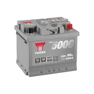 Yuasa 12V 52Ah Silver High Performance Battery YBX5063 (