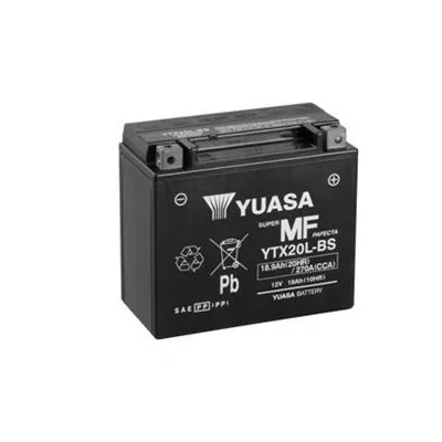 МОТО Yuasa 12V 18,9Ah  MF VRLA Battery  YTX20L-BS(сухозаряжений)