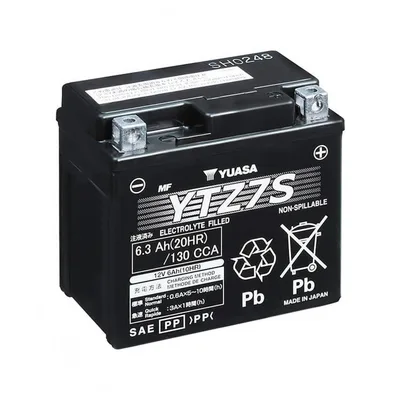 МОТО Yuasa 12V 6,3Ah High Performance MF VRLA Battery YTZ7S(GEL)