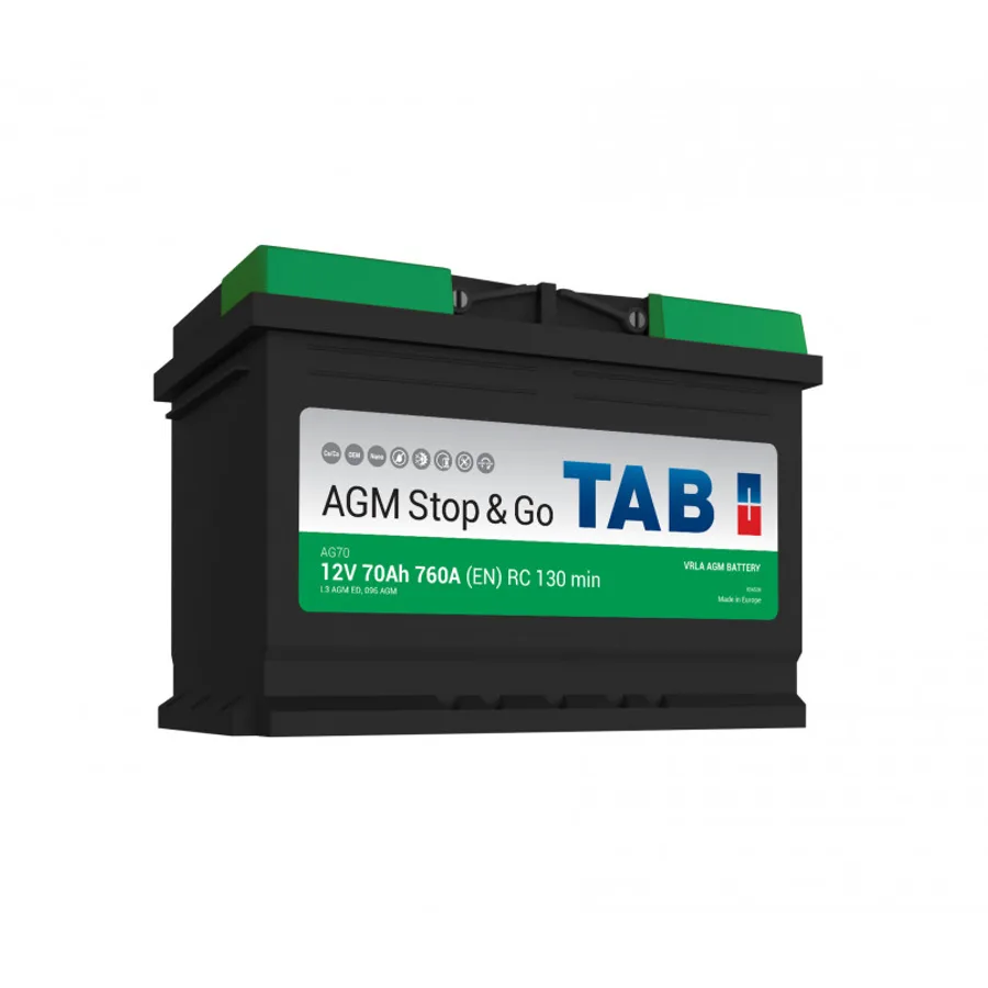 70 Ah/12V TAB AGM (0) Euro