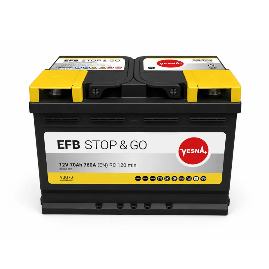 70 Ah/12V NEW!!!! Vesna EFB Euro  (0)