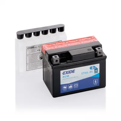MOTO 3 Ah/12V EXIDE  AGM (0) ETX4L-BS (сухозаряджений)