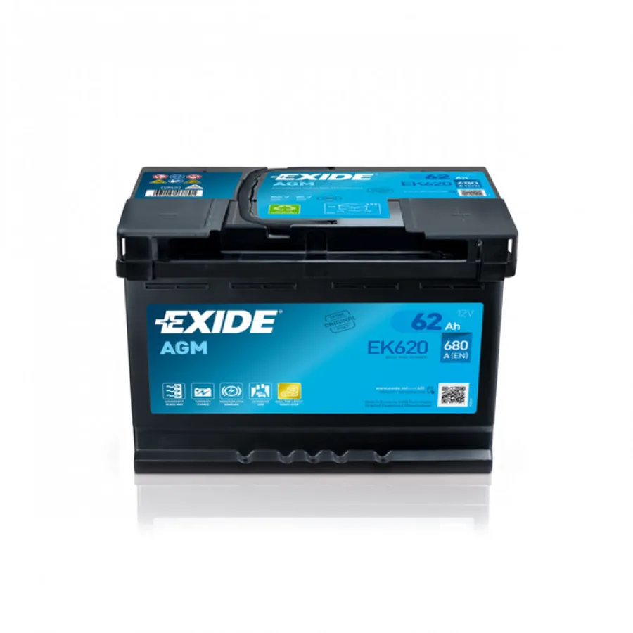 62 Ah/12V EXIDE AGM Euro EK620