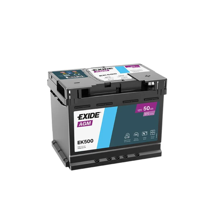 50 Ah/12V EXIDE AGM   EK500   207x175x190
