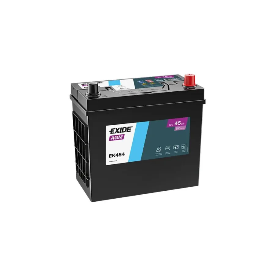 45 Ah/12V EXIDE AGM JIS Euro EK454