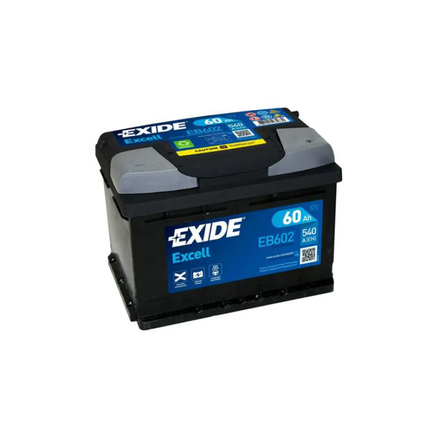 60 Ah/12V EXIDE EXCELL Euro EB602 242х175х175